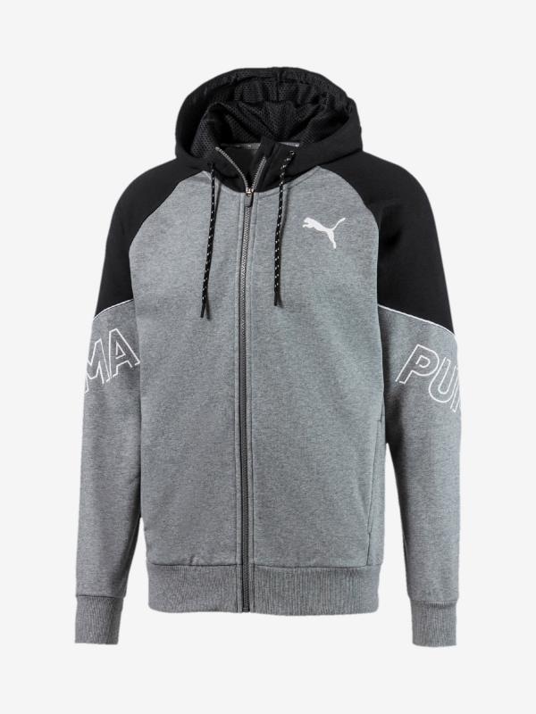 Mikina Puma Modern Sports Fz Hoody Tr Šedá