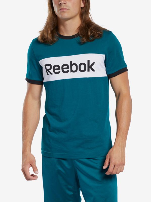 Tričko Reebok Te Ll Blocked Ss Tee Modrá