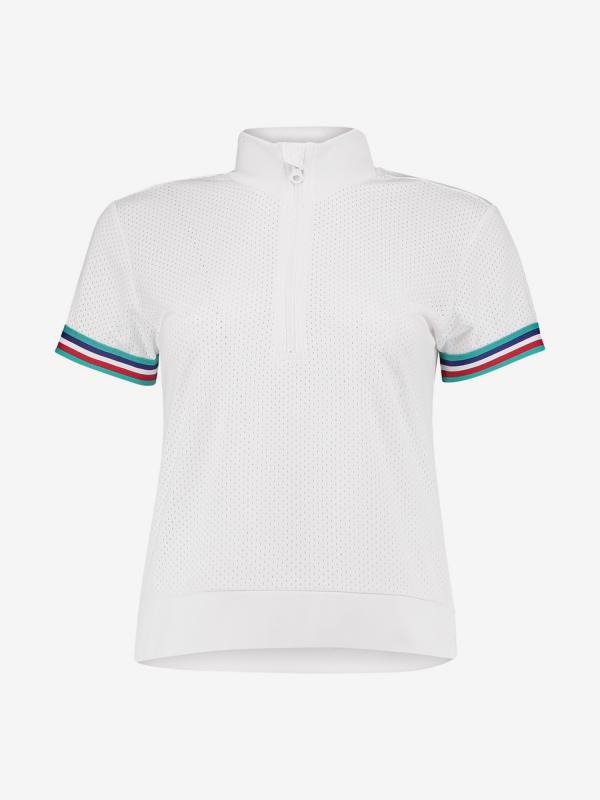 Tričko O'Neill Lw Zip Top S/Slv Athleisure Bílá