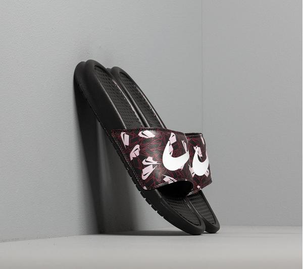 Nike Wmns Benassi Jdi Print Black/ Spruce Aura-Iced Lilac-Noble Red