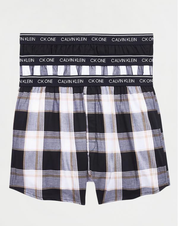 Calvin Klein Slim Fit Boxer 3pk Level Stripe/ Black/ Field Plaid XL