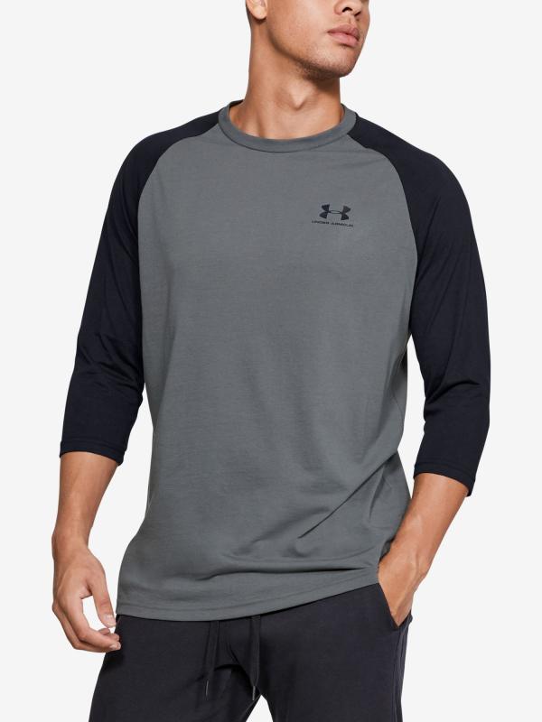 Tričko Under Armour Sportstyle Left Chest 3/4 Tee Šedá