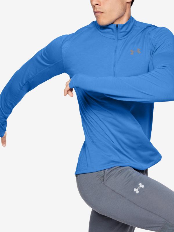 Tričko Under Armour Streaker 2.0 Half Zip Modrá