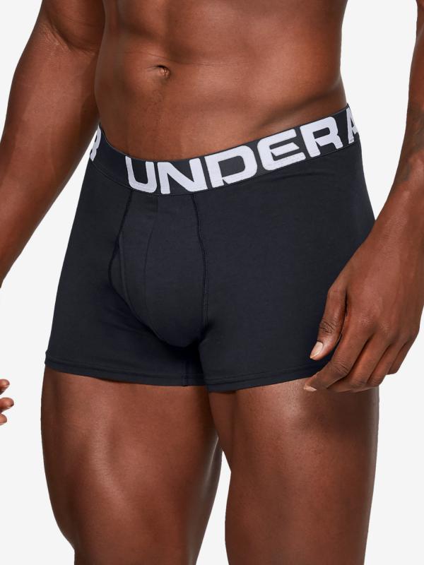 Boxerky Under Armour Charged Cotton 3In 3 Pack Černá