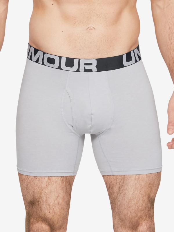 Boxerky Under Armour Charged Cotton 6In 3 Pack Šedá