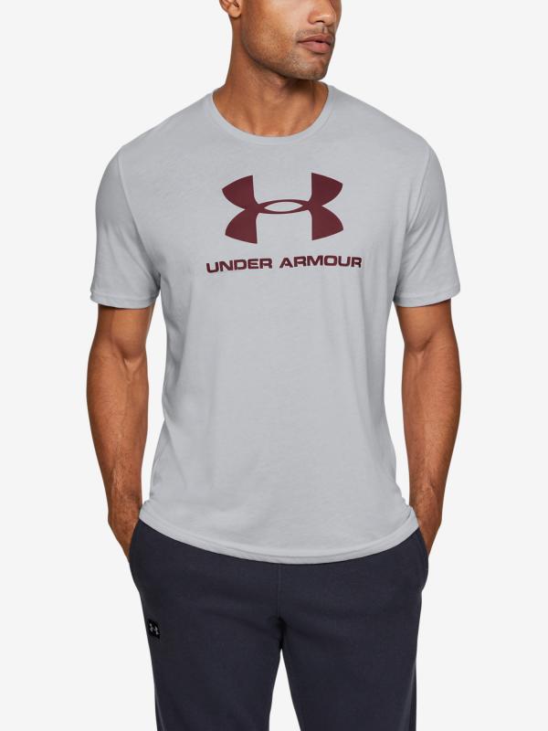 Tričko Under Armour Sportstyle Logo Ss Šedá