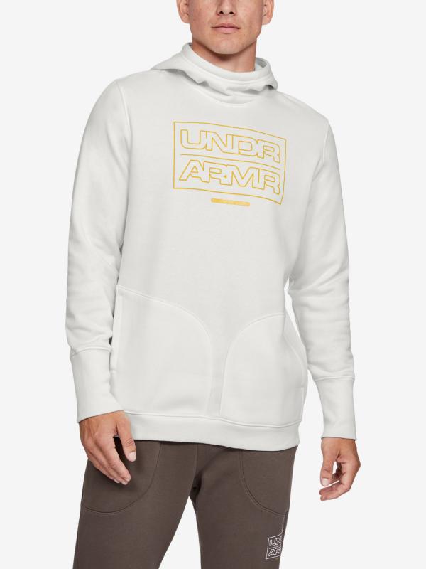 Mikina Under Armour Baseline Fleece Po Hood Bílá