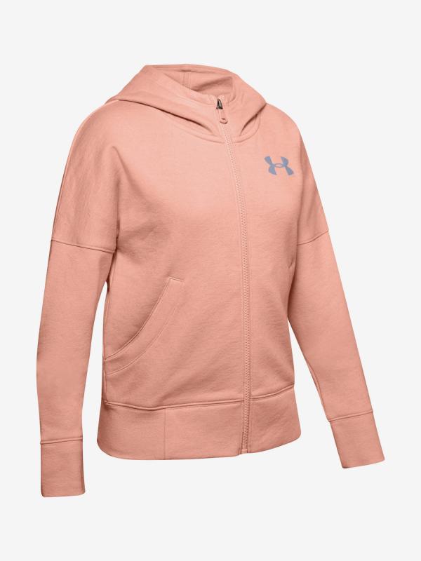 Mikina Under Armour Rival Fz Hoodie Oranžová