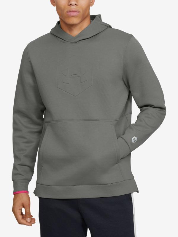 Mikina Under Armour Athlete Recovery Fleece Graphic Hoodie Zelená