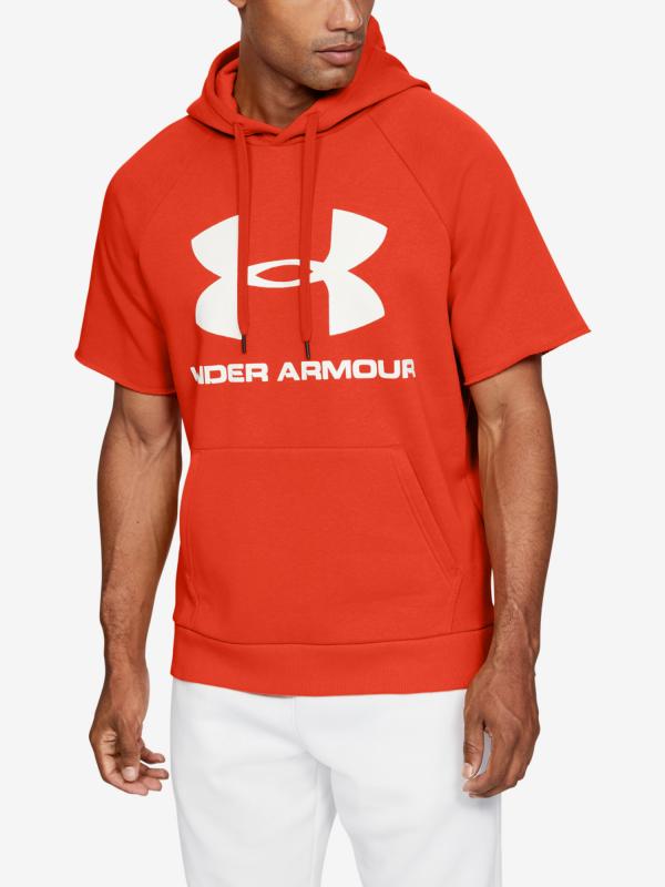 Mikina Under Armour Rival Fleece Logo Ss Hoodie Oranžová