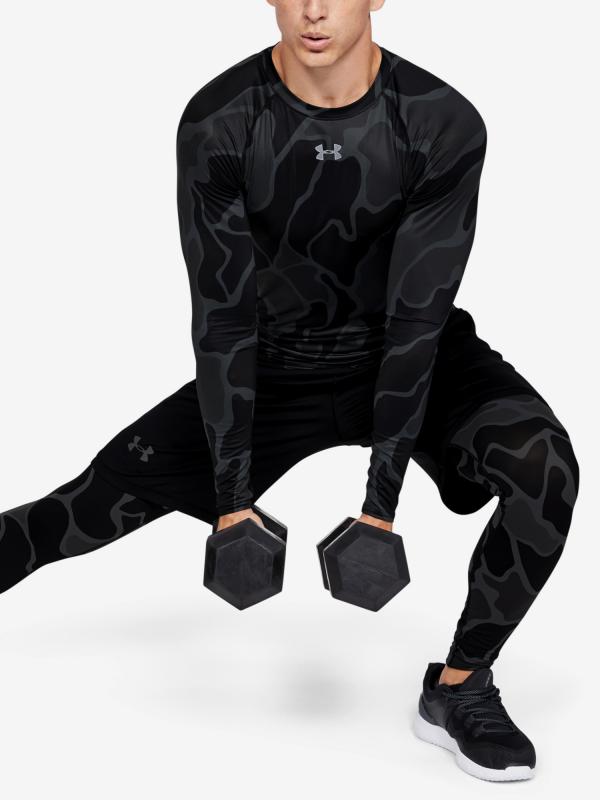 Kompresní tričko Under Armour Hg Armour Ls Nov Černá