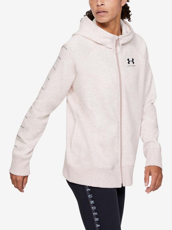 Mikina Under Armour Rival Fleece Sportstyle Lc Sleeve Graphi Růžová
