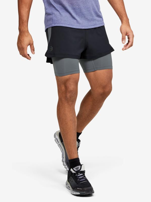 Kraťasy Under Armour M Rush Run 2-In-1 Short Černá