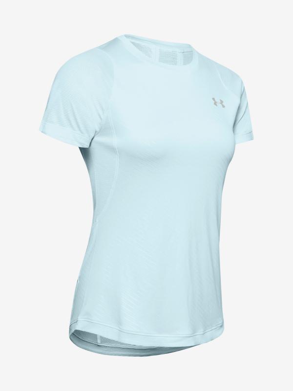 Tričko Under Armour W Qlifier Iso-Chill Embossed Short Modrá