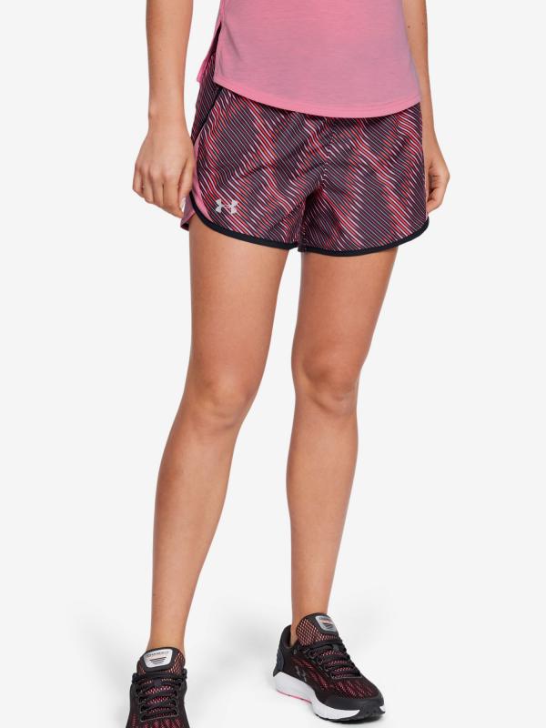 Kraťasy Under Armour W Fly By 2.0 Printed Short Růžová