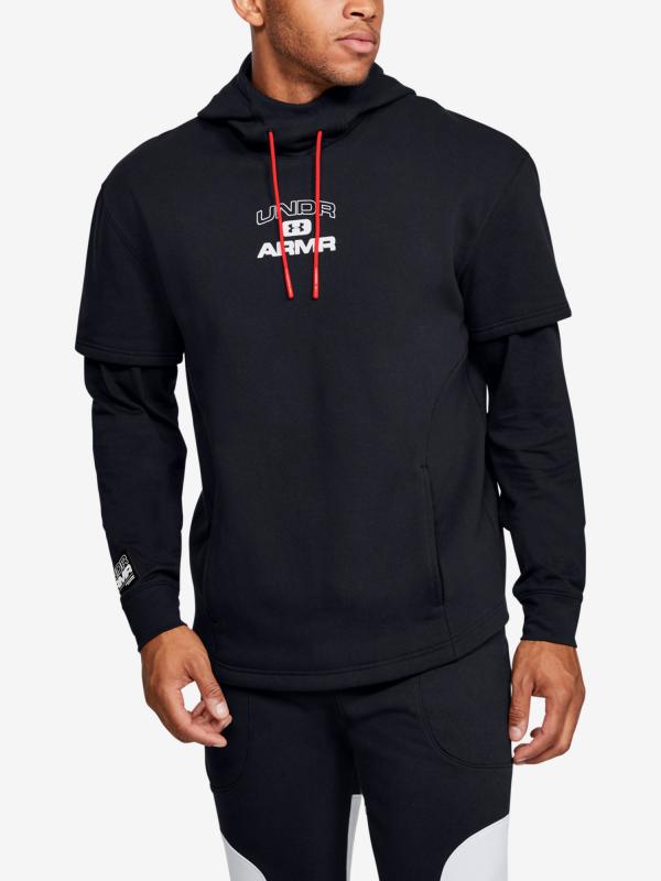 Mikina Under Armour Moments Fleece P O Hoody Černá
