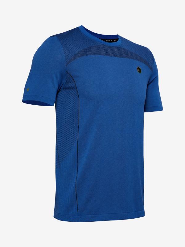 Tričko Under Armour Rush Seamless Fitted Ss Modrá