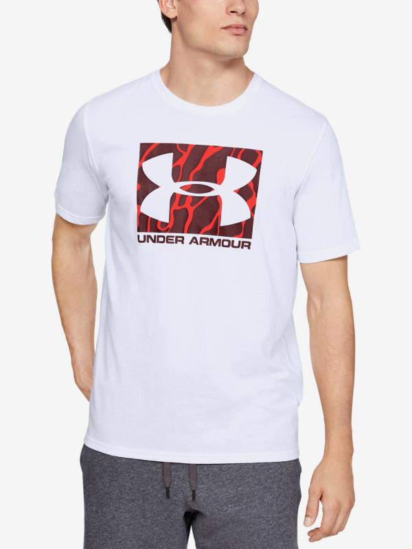 Tričko Under Armour Camo Boxed Logo Ss Bílá