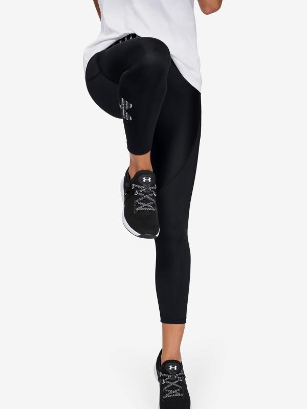 Kompresní legíny Under Armour Hg Armour Color Block Graphic Ankle C Černá