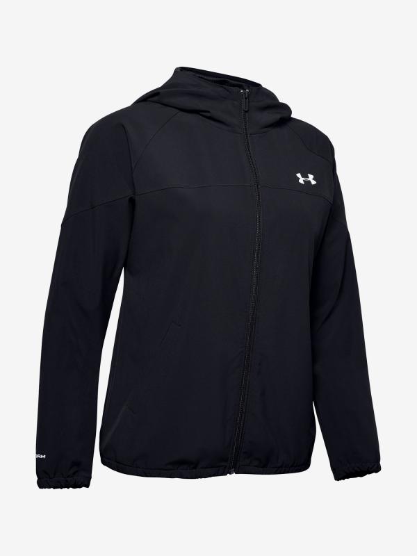 Mikina Under Armour Woven Hooded Jacket Černá