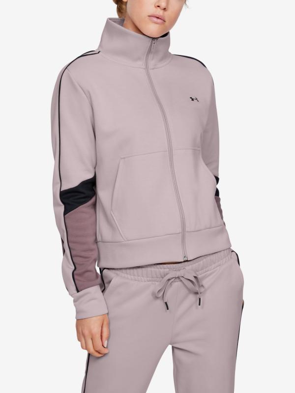 Mikina Under Armour Double Knit Fz Růžová