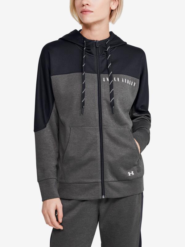 Mikina Under Armour Recover Knit Fz Hoodie Šedá