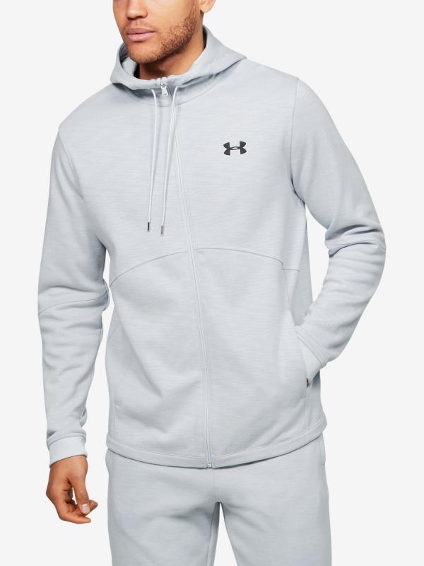 Mikina Under Armour Double Knit Fz Hoodie Bílá