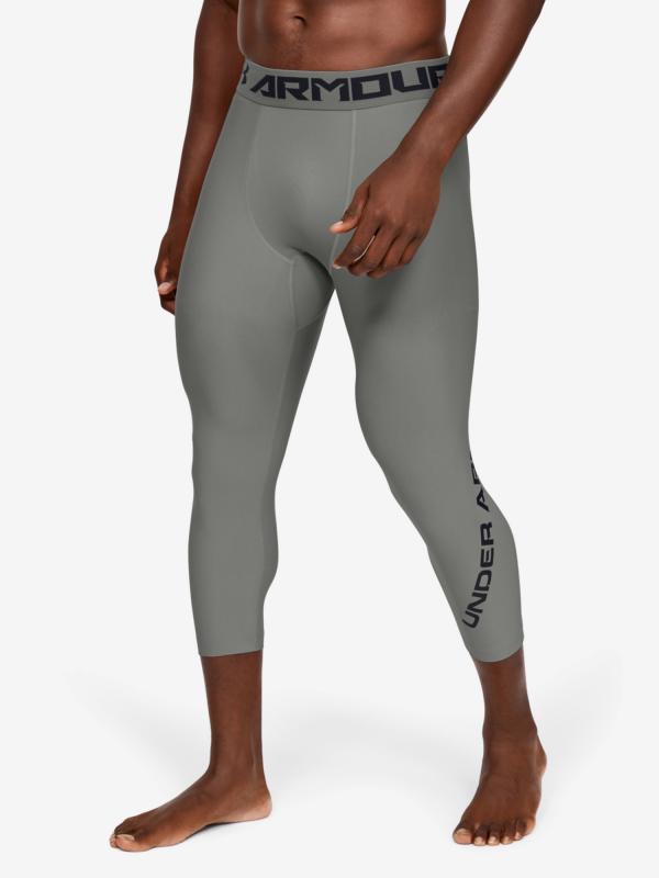 Kompresní legíny Under Armour Hg Armour Graphic 3 4 Leggings Šedá