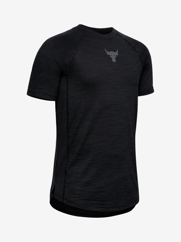 Tričko Under Armour Project Rock Charged Cotton Tee Černá