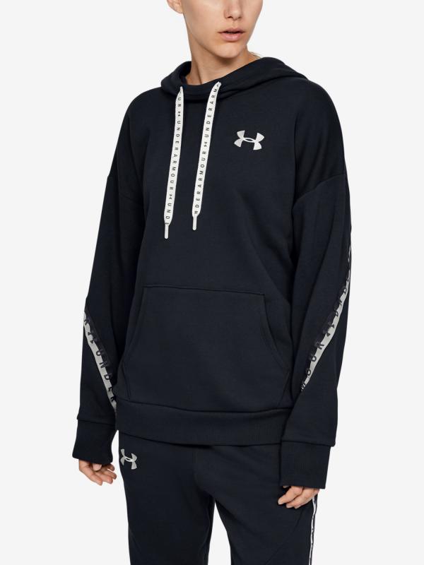 Mikina Under Armour Fleece Hoodie Taped Wm Černá