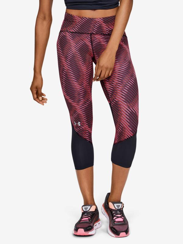 Kompresní legíny Under Armour W Fly Fast Printed Crop Růžová