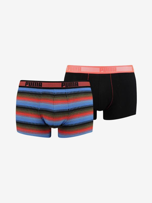 Boxerky Puma Worldhood Stripe Trunk 2 Pack Barevná