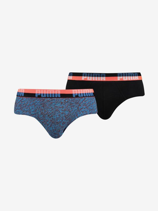 Slipy Puma Noise Aop Brief 2 Pack Barevná