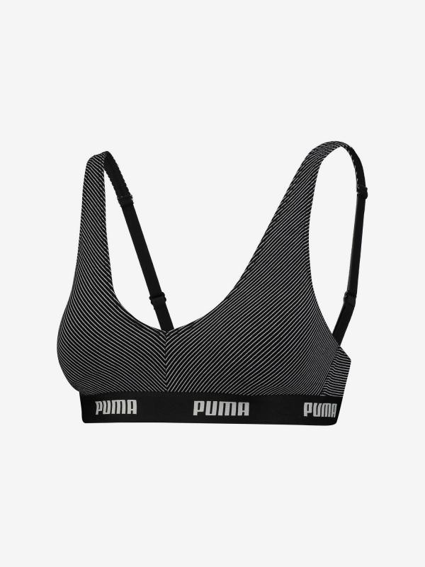 Podprsenka Puma Metal Stripe Bralette 1 Pack Hang Černá