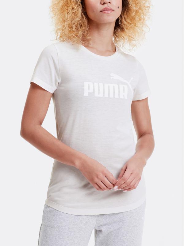 Tričko Puma Essentials+ Heather Tee Bílá