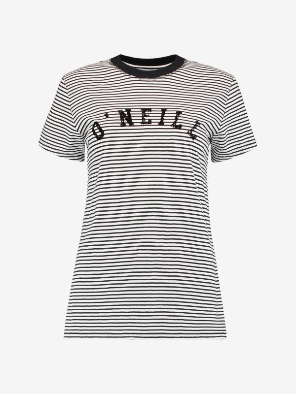 Tričko O'Neill Lw Essentials Stripe T-Shirt Černá