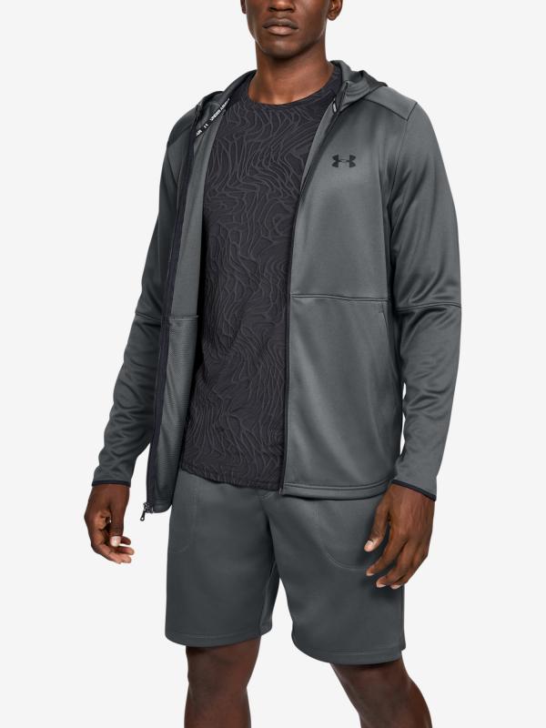 Mikina Under Armour Mk1 Warmup Fz Hoodie Šedá