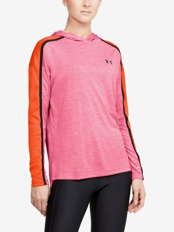 Tričko Under Armour Tech Twist Graphic Hoodie Růžová