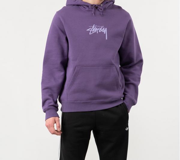 Stüssy Stock Logo App. Hoodie Purple