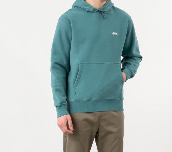 Stüssy Logo Hoodie Teal