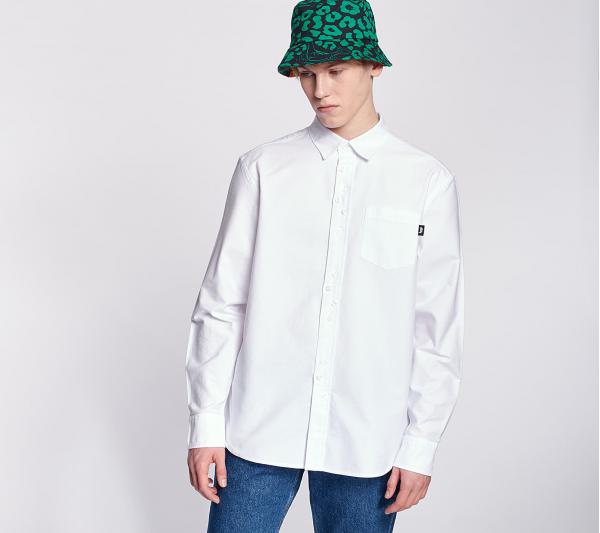 Stüssy Crazy Button Oxford Shirt White