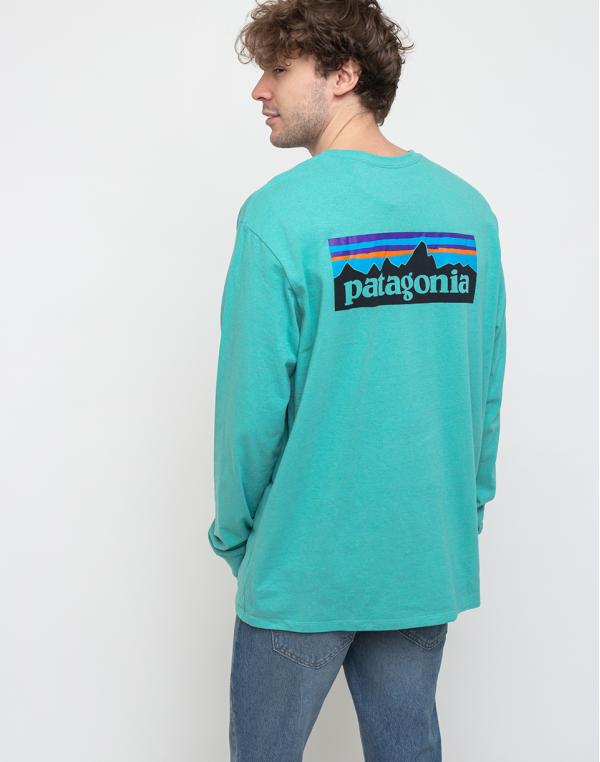 Patagonia M's L/S P-6 Logo Responsibili-Tee Light Beryl Green M