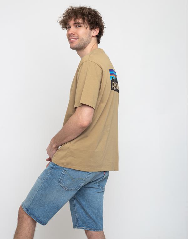 Patagonia M's P-6 Logo Organic T-Shirt Classic Tan S