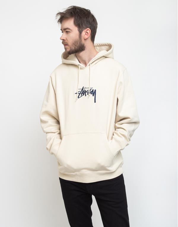 Stüssy Stock Logo App. Hoodie Cement M