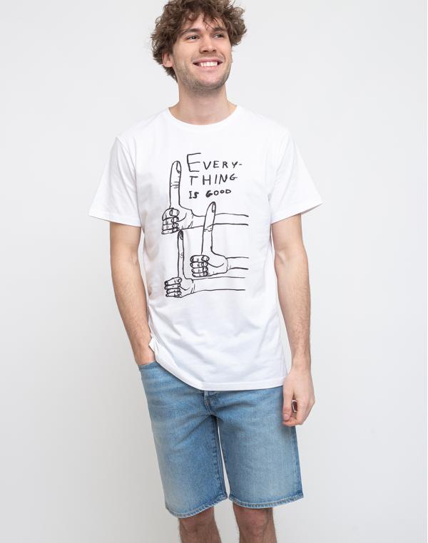 Dedicated T-shirt Stockholm Everything Is Good White S