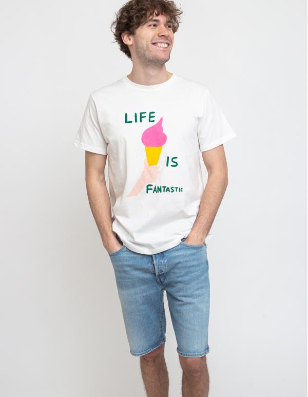 Dedicated T-shirt Stockholm Life Is Fantastic Off-White M