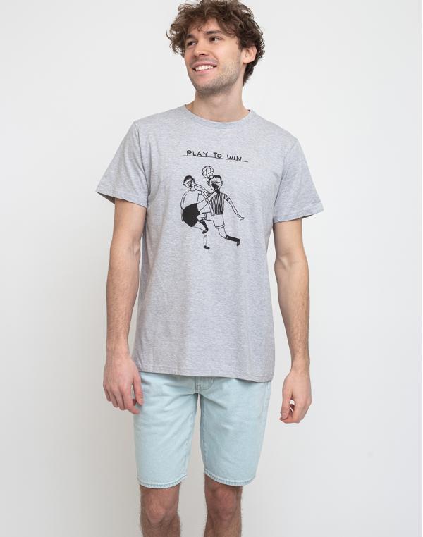 Dedicated T-shirt Stockholm Play To Win Grey Melange S