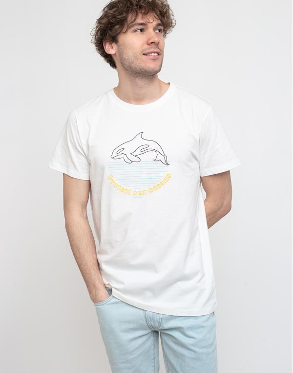Dedicated T-shirt Stockholm Protect Our Oceans Off-White S