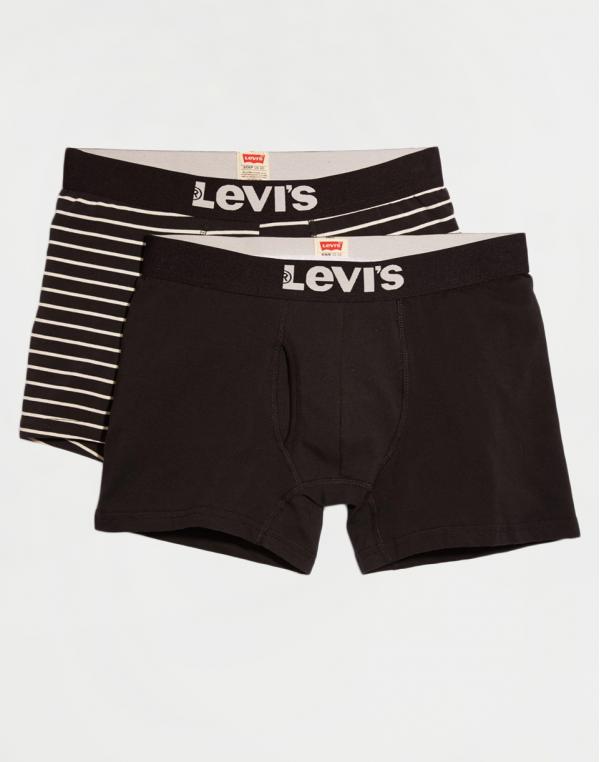 Levi's® Vintage Stripe YD Boxer Brief 2P Jet Black S