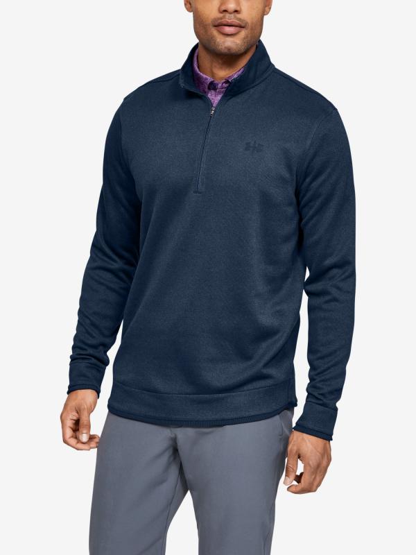 Tričko Under Armour Sweaterfleece 1/2 Zip-Nvy Modrá